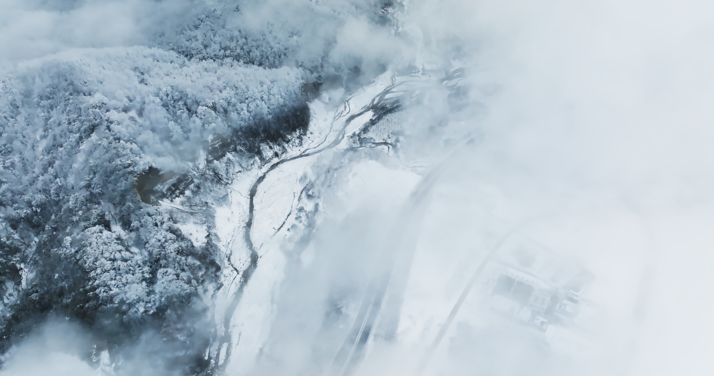 山地 草原 森林雪景航4K航拍素材