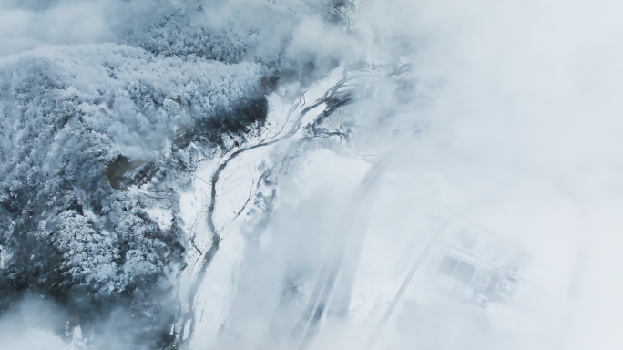 山地 草原 森林雪景航4K航拍素材