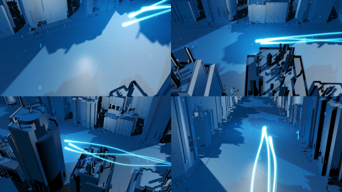 【原创】科技建筑光线动画模板