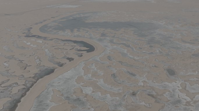 库布其沙漠湖泊御3 D-LOG灰片
