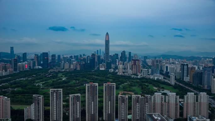 深圳福田中心区延时日转夜