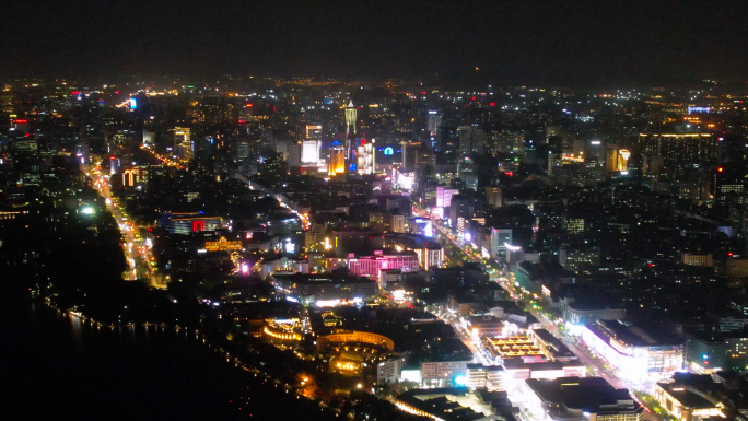 杭州西湖区夜景