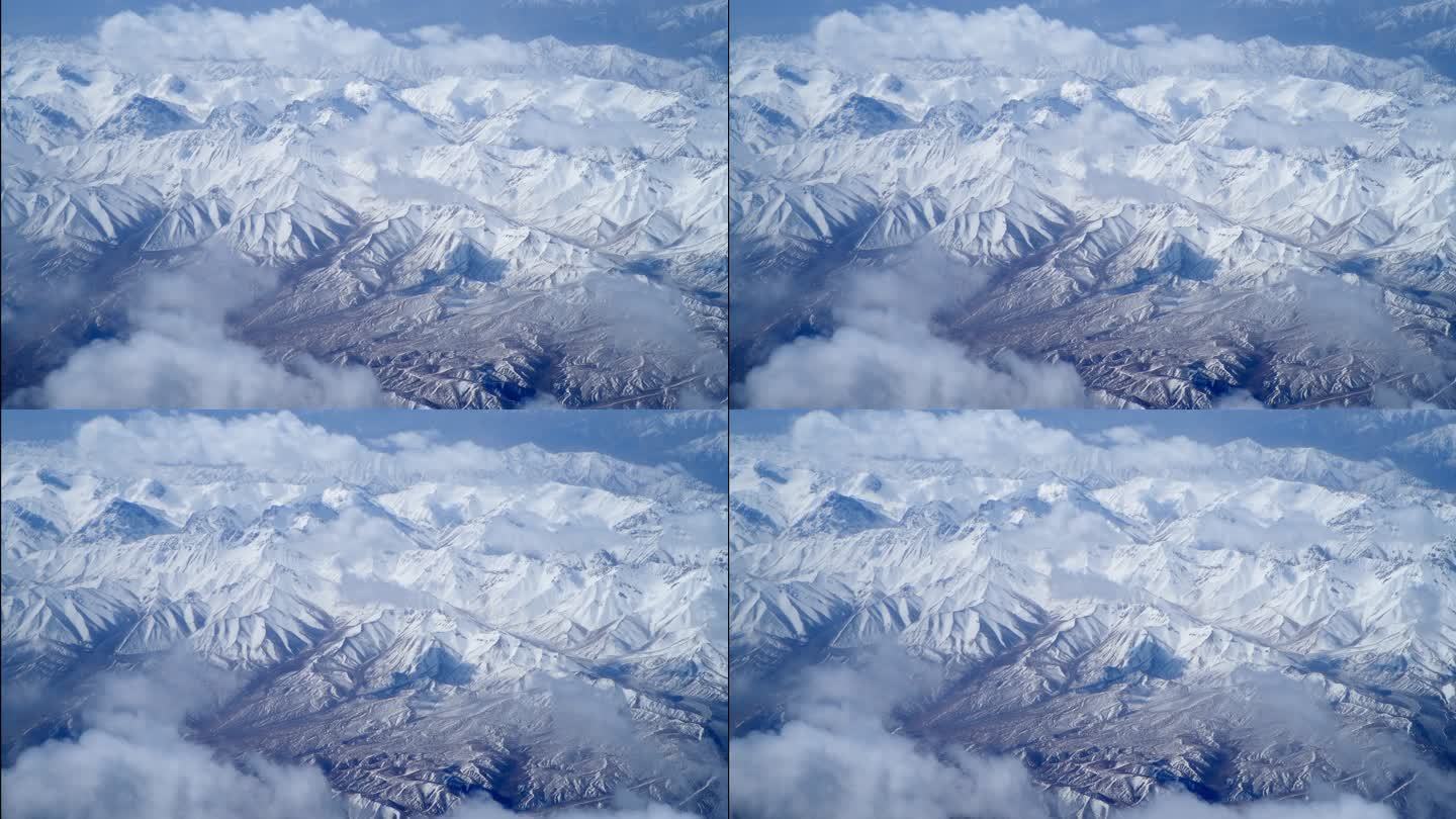 新疆 天山  飞机 航拍 雪山