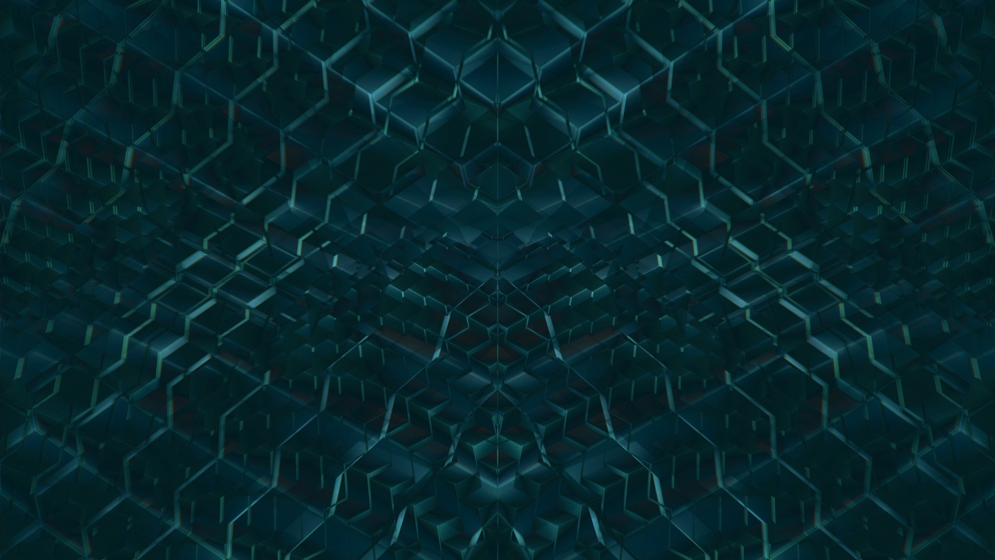 【4K时尚背景】光影几何方块矩阵科幻空间