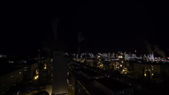 工业制造 工业园区夜景 工厂车间 城市航拍