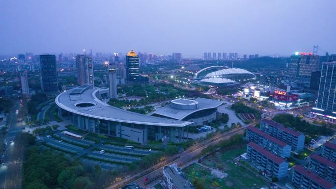 江阴市区日转夜景延时