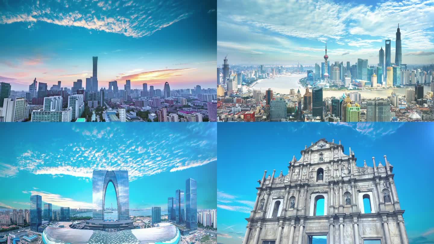 【4K可商用】中国城市标志性建筑延时