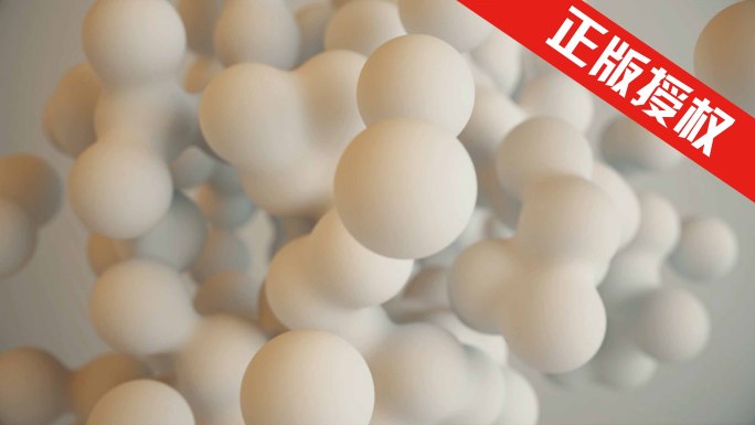 4k流体小球抽象流动艺术概念视觉创意