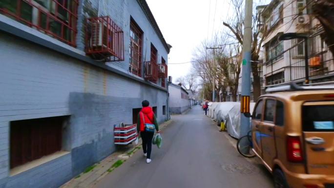 北京东城区小取灯胡同骑行骑行动态延时摄影