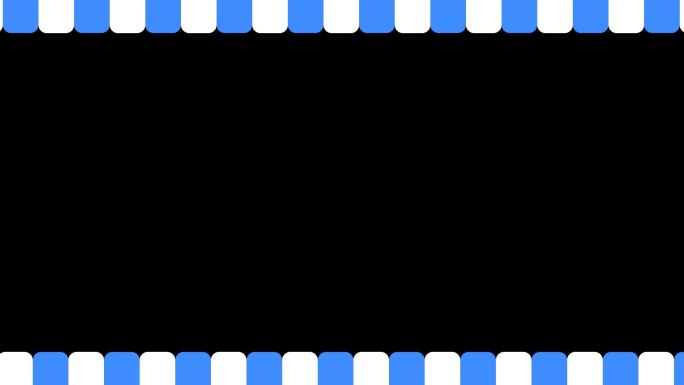 白蓝雨棚视频包装边框素材