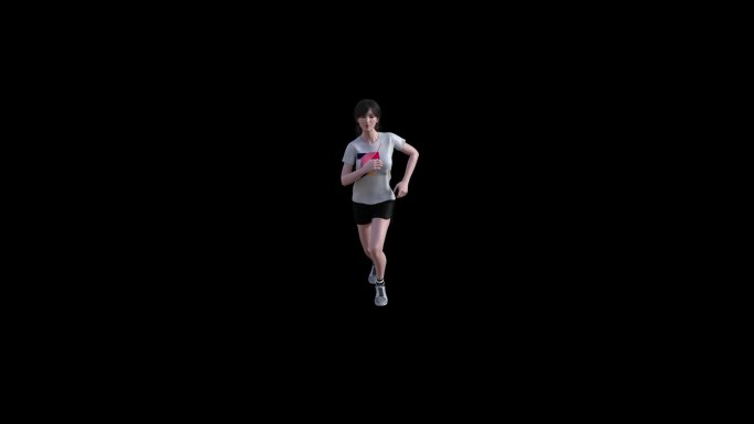 美女跳舞运动减肥健美操舞透明通道动画序列