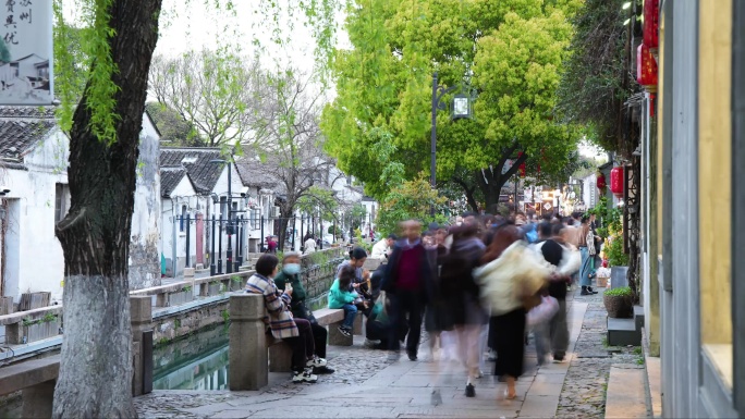 苏州平江路-人流延时