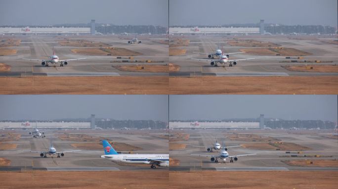 广州白云机场西跑道延时片段
