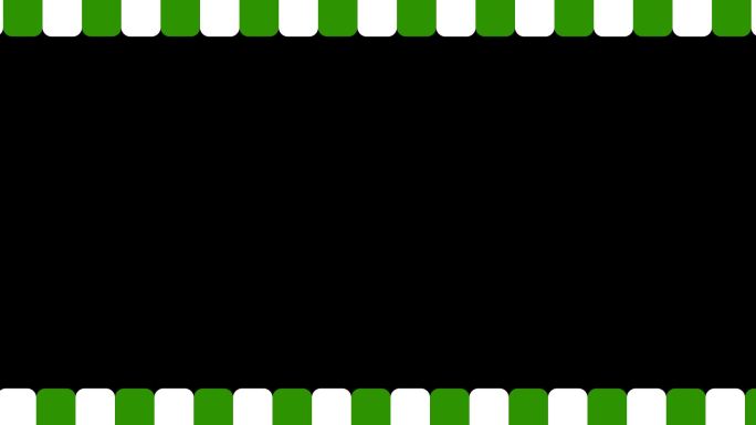 白绿雨棚视频包装边框素材