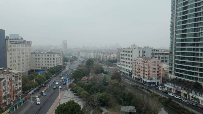 张家港曼巴特航拍步行街市中心