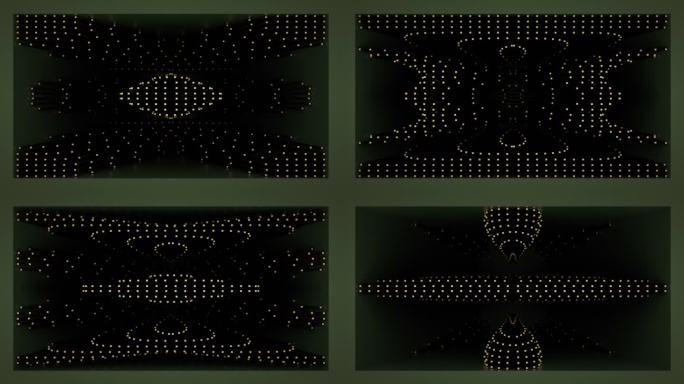 【裸眼3D】墨绿高端律动方点矩阵艺术空间