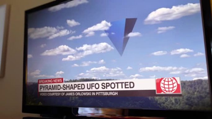 电视上的突发新闻UFO新闻报道