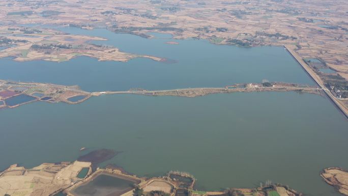 潘集湖 荆门  湖泊  湖中岛屿 湖水