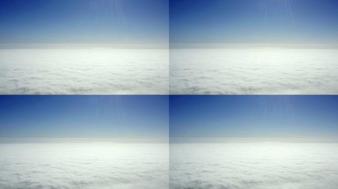天空中云的4k无人机镜头