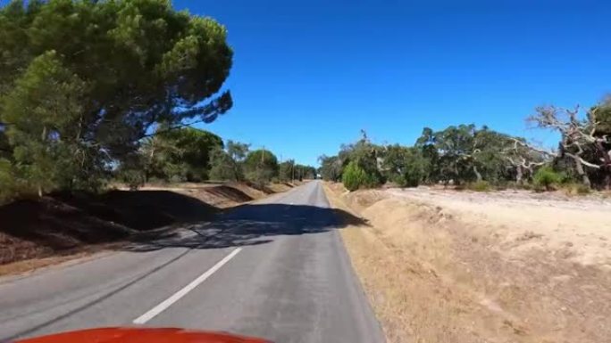 葡萄牙阿连特茹公路旅行驾驶汽车