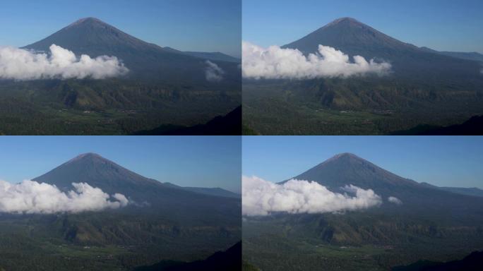 巴厘岛阿贡火山的延时景观