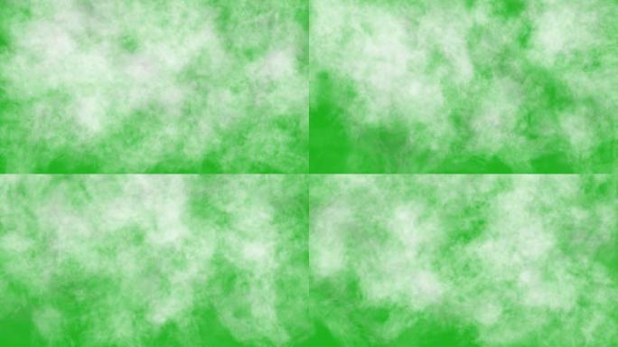 上升的烟雾绿色屏幕运动图形