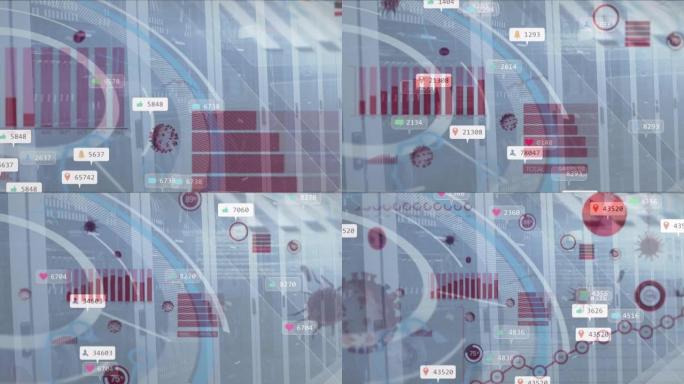针对计算机服务器机房的多个数字图标的新型冠状病毒肺炎统计数据处理
