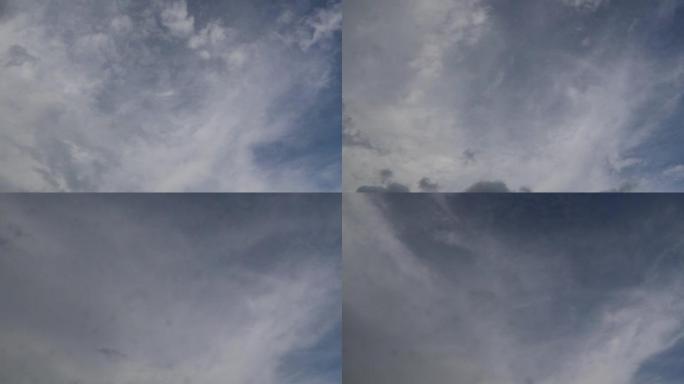 蓬松的白色滚动云，4k天气视频