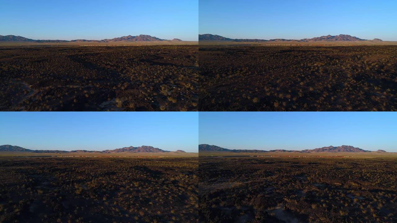 皮斯加火山口火山煤渣锥和熔岩床空中