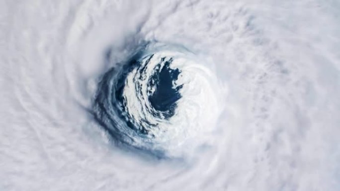 飓风风暴龙卷风，卫星视图。3d渲染。