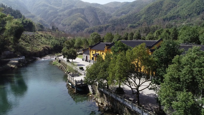 安徽九华山风景区风景航拍