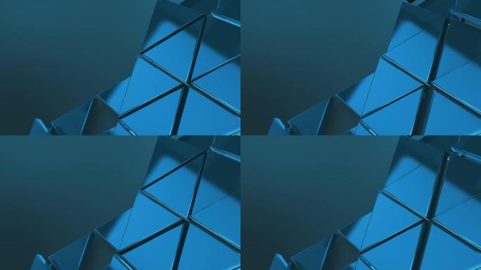 三角形企业背景蓝色三角形背景三维背景素材