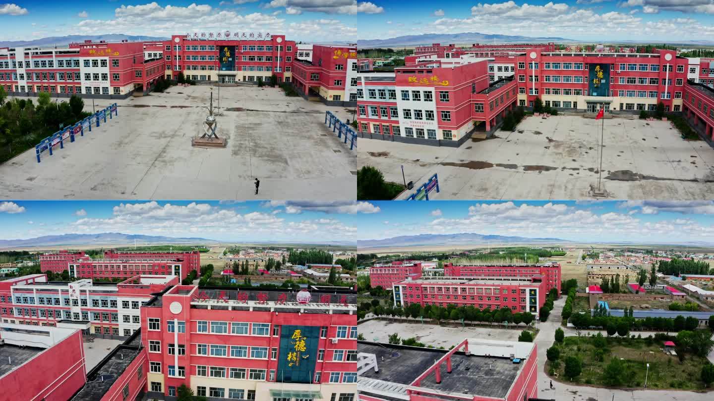 新疆学校教学楼航拍4k 10bit422