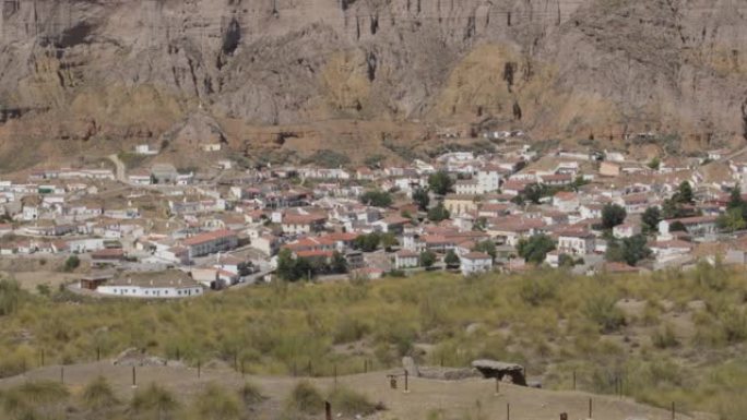 Gorafe镇之间的badlands mountains，Gorafe，格拉纳达，西班牙