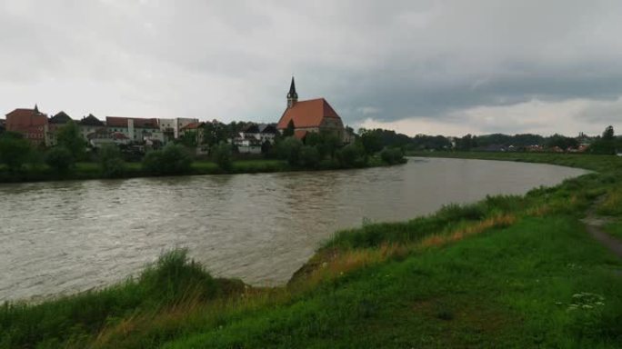 巴伐利亚萨尔扎赫河和劳芬市的洪水2021年7月