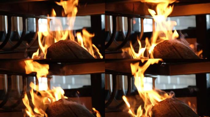 餐厅烧烤用木火