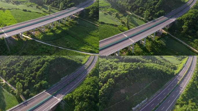 在高速公路上行驶乡村柏油路农村新造公路