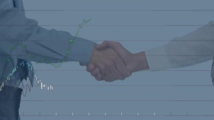 两名商人握手中段的统计数据处理