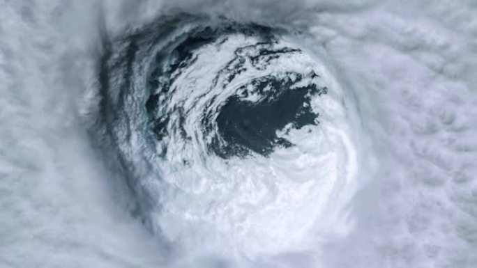 飓风风暴龙卷风，卫星视图。3d渲染。