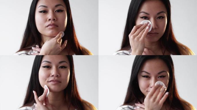 女性面部护理透明皮肤美容程序