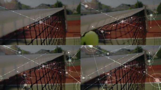 网球场网球连接网络动画