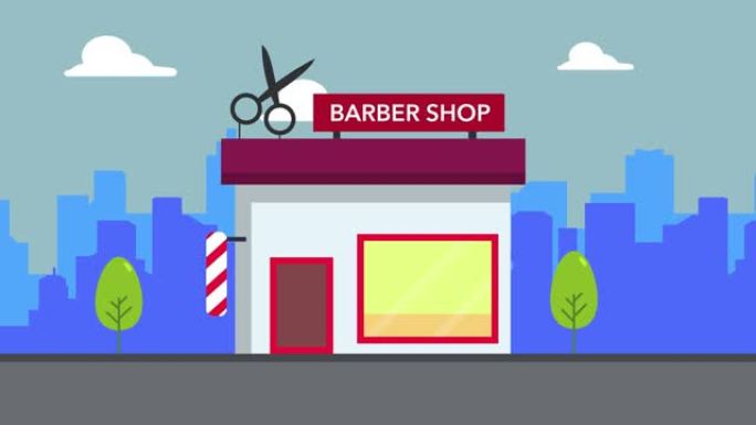理发店向顾客展示了美发师的服务