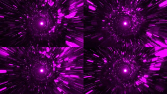 紫色环路抽象隧道背景