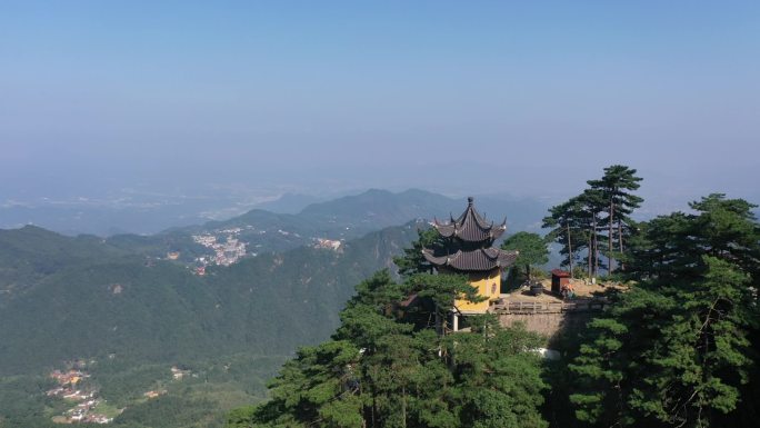 安徽九华山风景区风景航拍