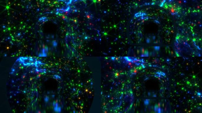 带有霓虹灯的环形星云无尽