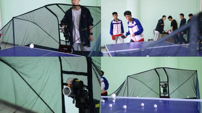 体育设备自动出球机乒乓球室训练体育课比赛