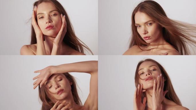 化妆品广告照片拍女人脸皮肤
