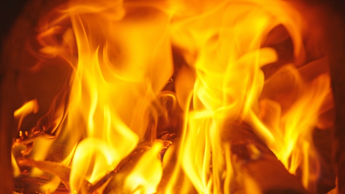 【4K原创】火焰火苗火花柴火小火火光希望