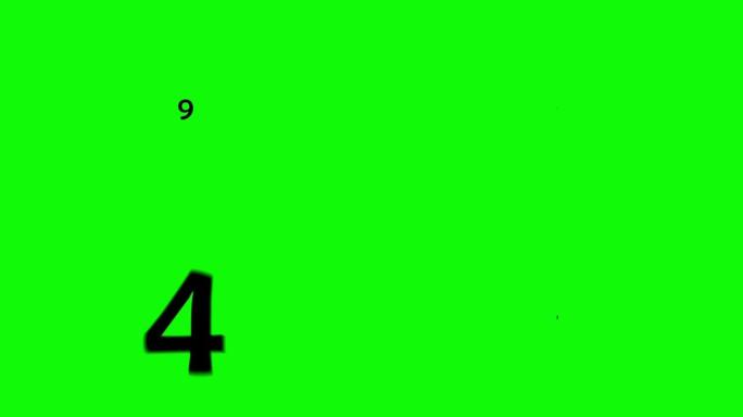10到0倒计时，简单简约的4k高分辨率苹果PRORES 10到0倒计时。黑色倒计时，具有运动模糊效果