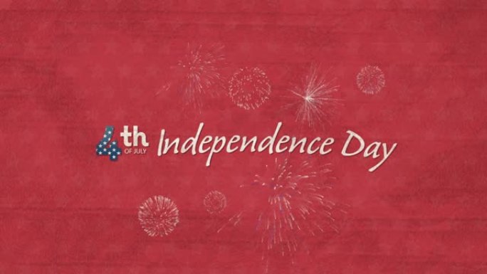美国国旗上的独立日动画